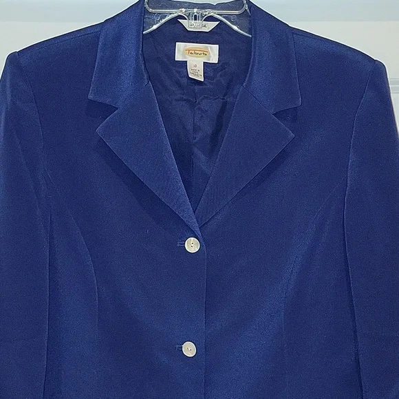 Talbots Royal Blue Women's Silk Blazer - Picture 2 of 6